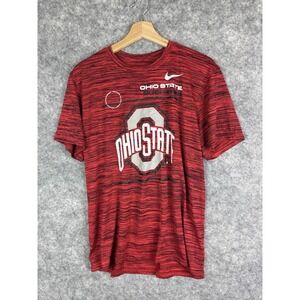 Ohio State Buckeyes T-Shirt Mens Medium Red NCAA Football Nike Dri Fit Gym Train